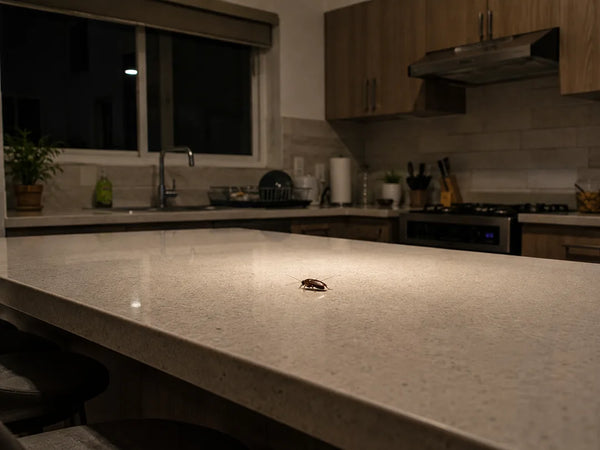 Enciendes la luz de la cocina y alcanzas a ver una que corre.