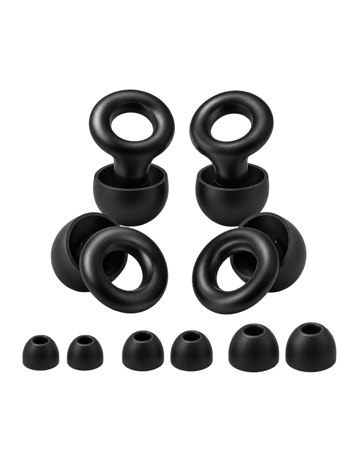Las cuatro piezas de SILENTIA, silicón negro mate