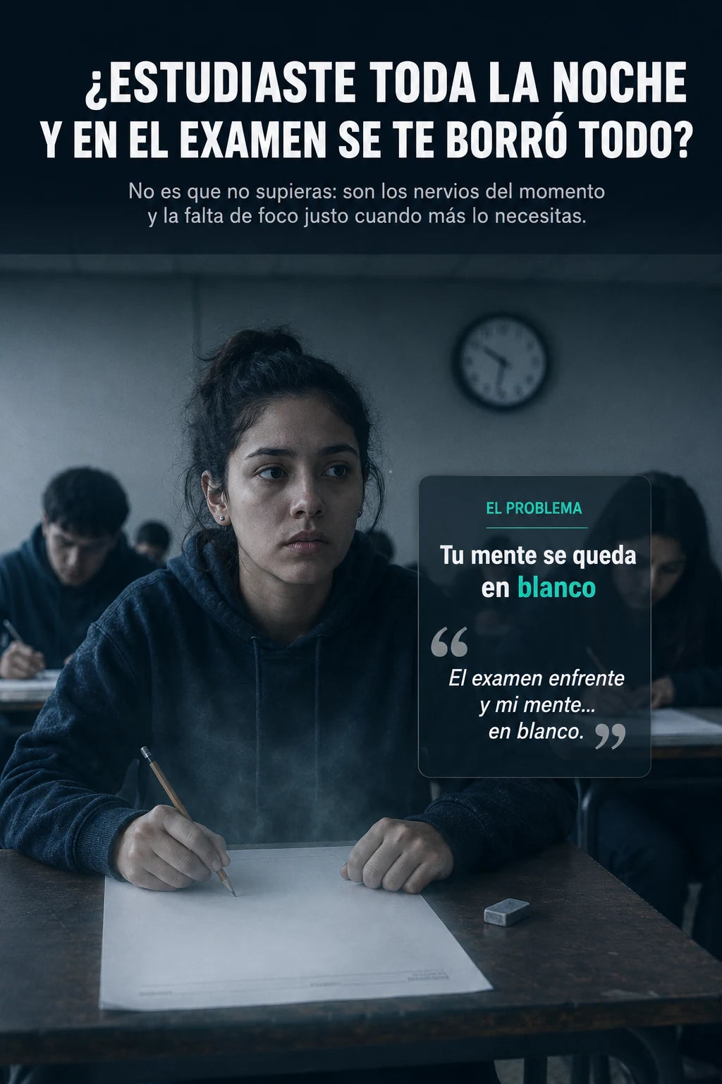 Quedarte en blanco justo en el examen o la junta importante