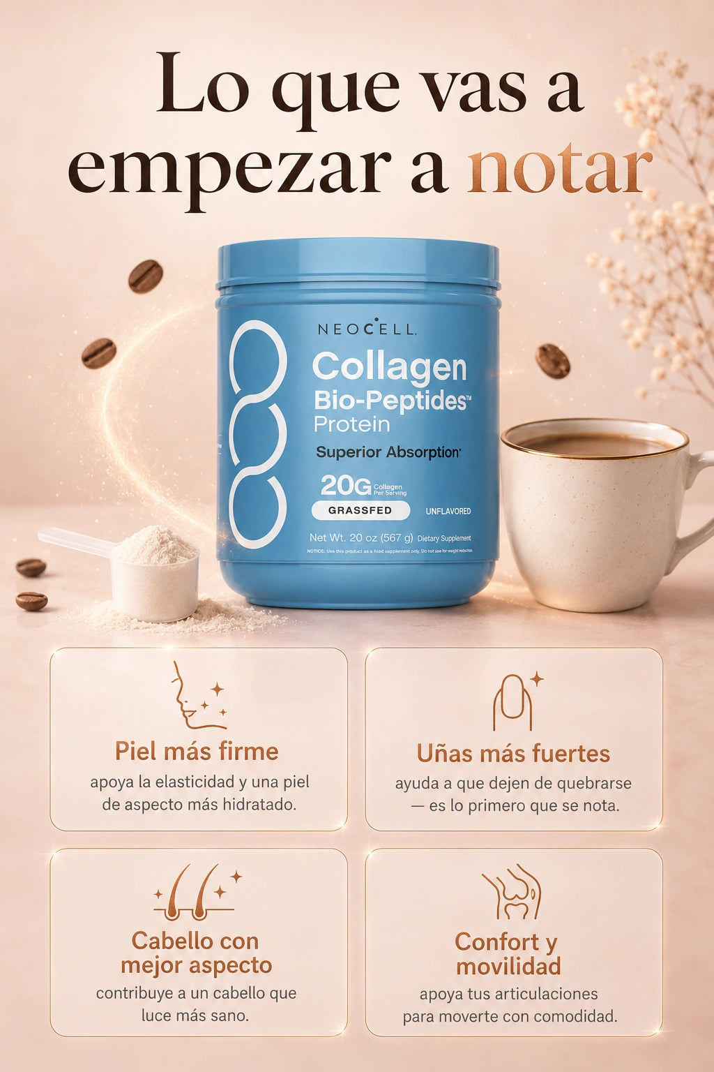 Beneficios: piel, uñas, cabello y articulaciones