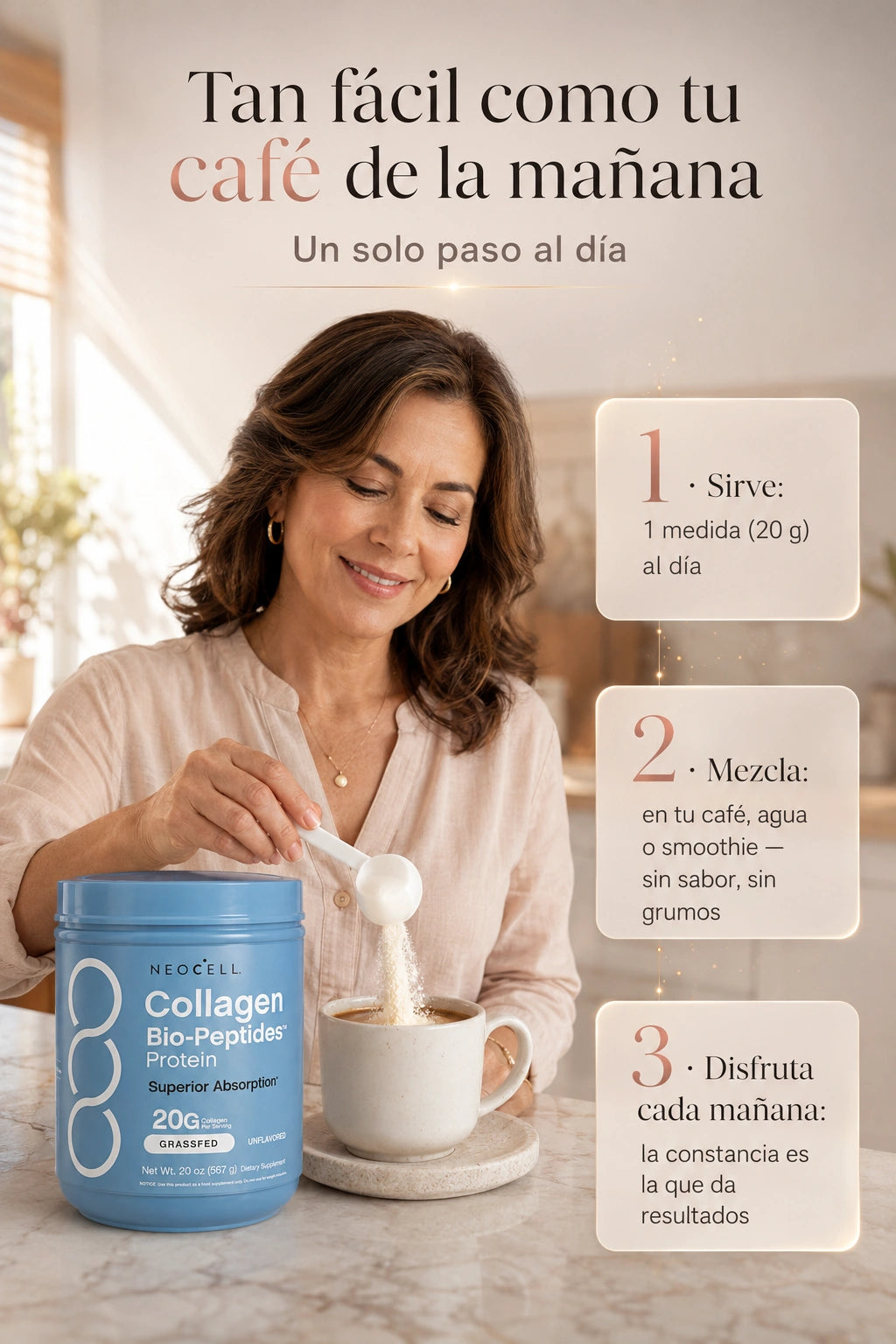 Modo de uso: una cucharada en tu café