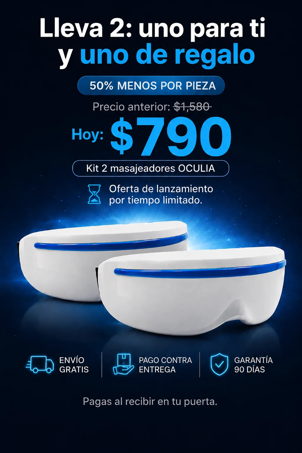 Oferta OCULIA kit 2 masajeadores $790 - pedir ahora, pago al recibir