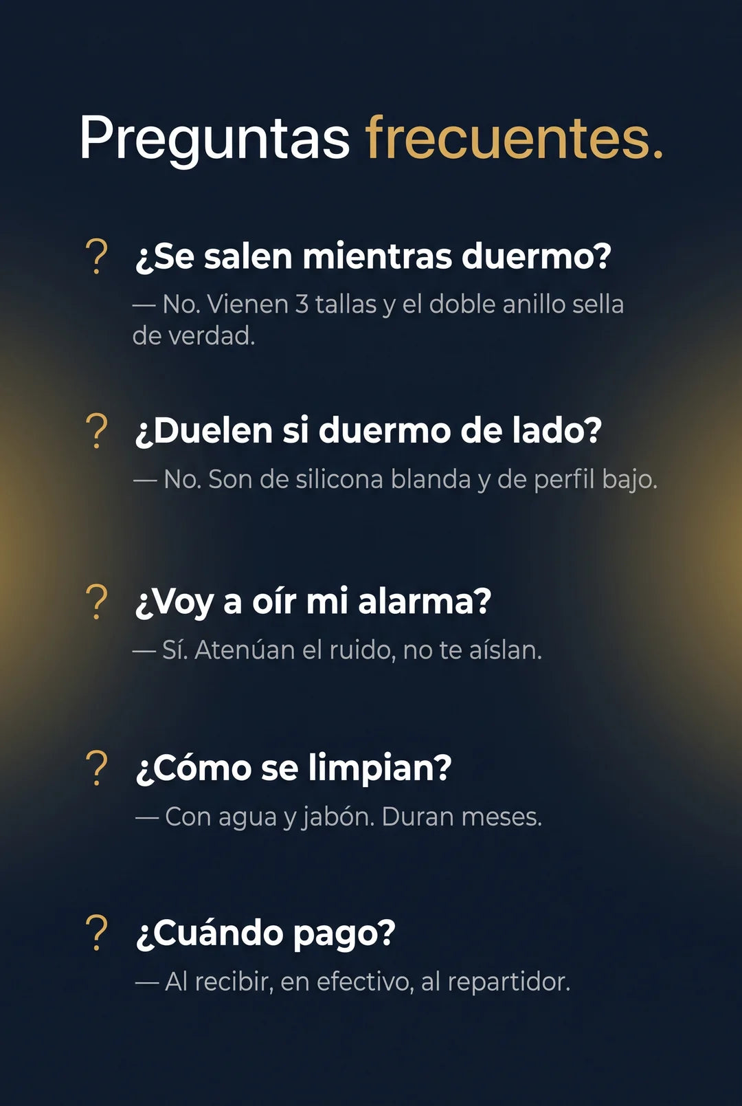 Preguntas frecuentes sobre los tapones para dormir QUIES