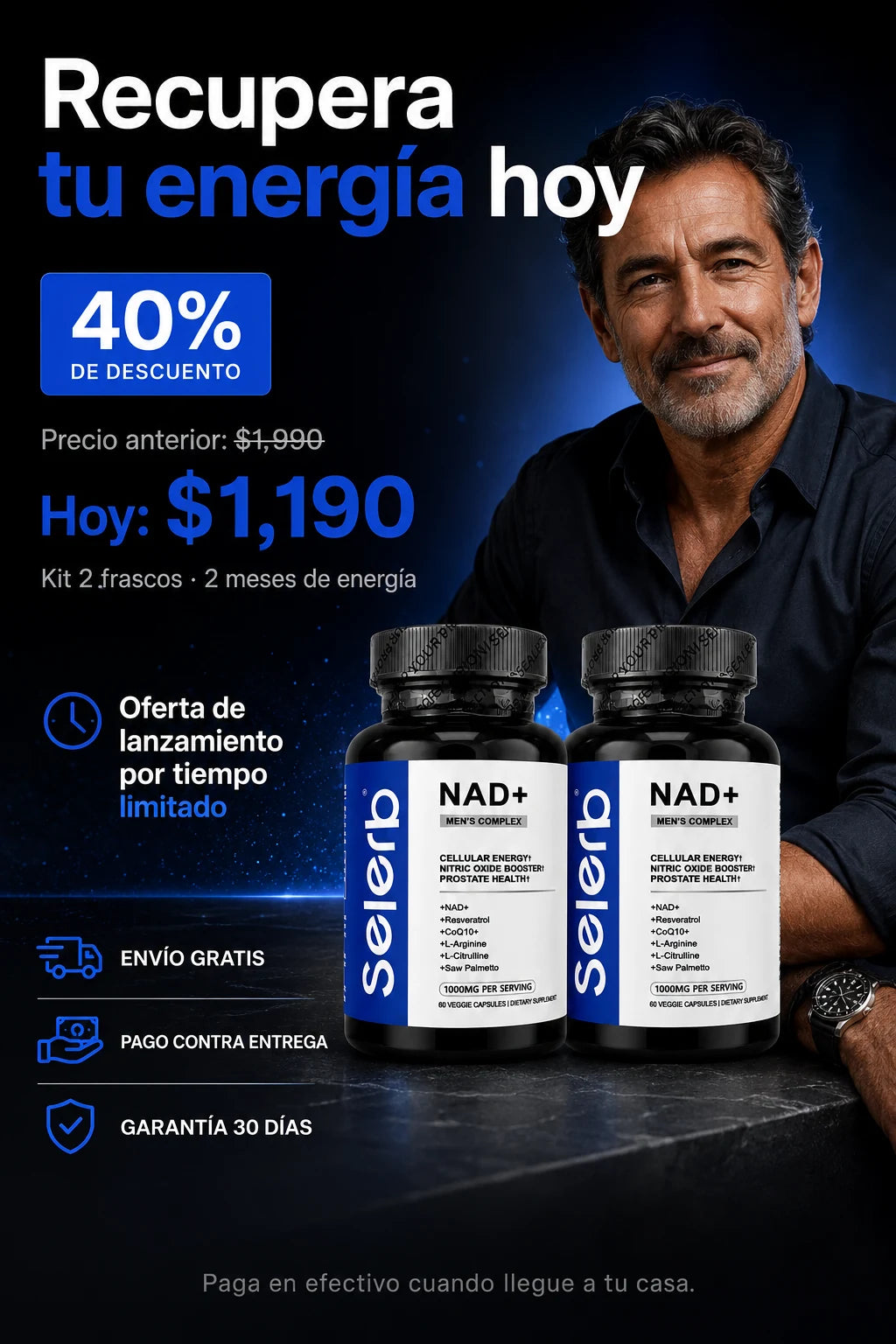 Oferta kit 2 frascos $1,190 - pago contra entrega