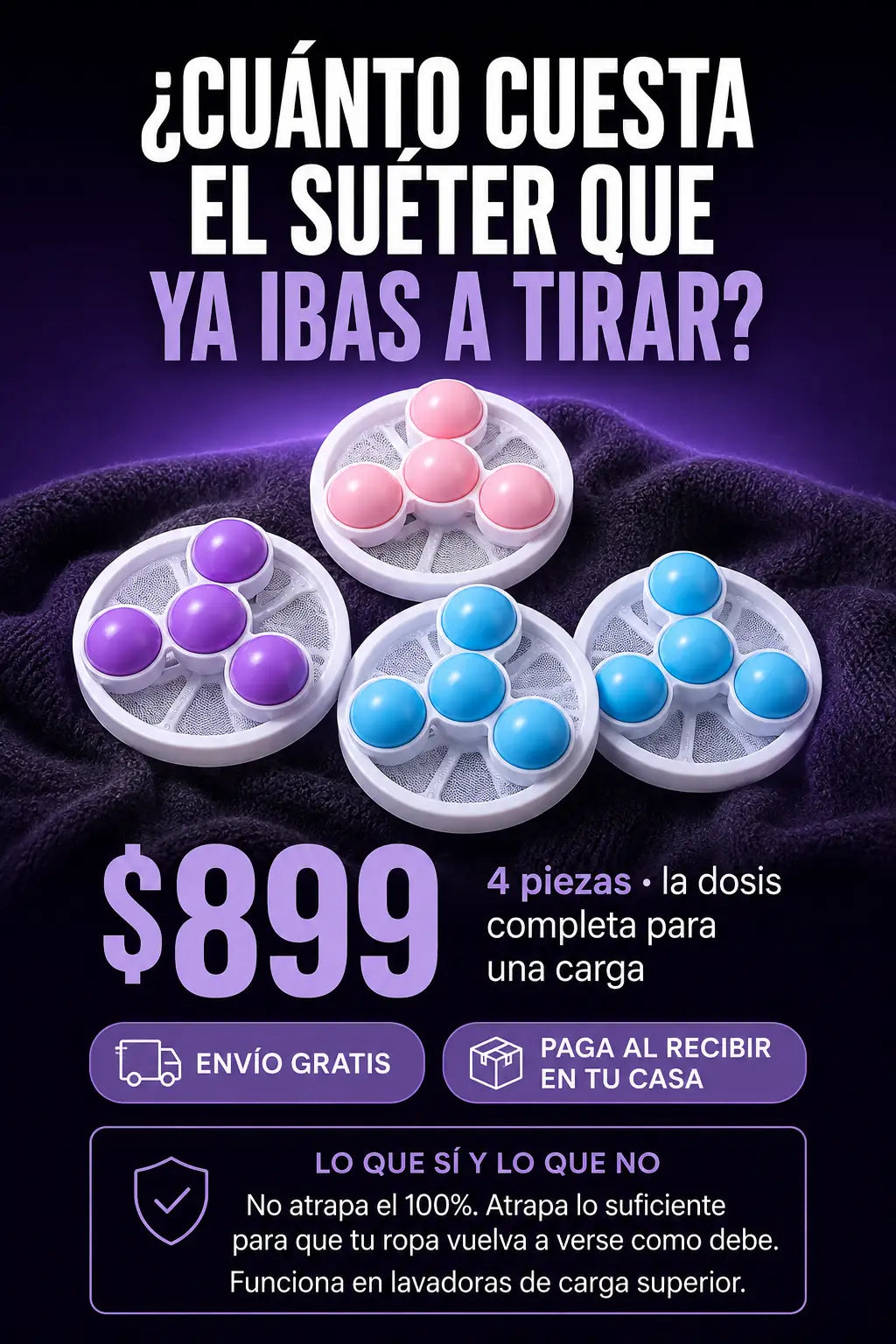 NITIDA 4 piezas $899 - envio gratis, pago contra entrega